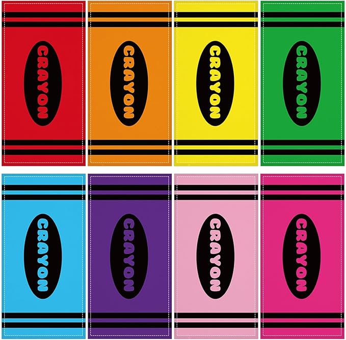 8 Pcs Fluorescent Light Covers with 80 Magnets Decorative for Classroom Ceiling Lights 4 x 2 Feet Magnetic Light Cover Filter Easy Install for Office Hospitals Drop Home Ceiling Supplies (Crayon)