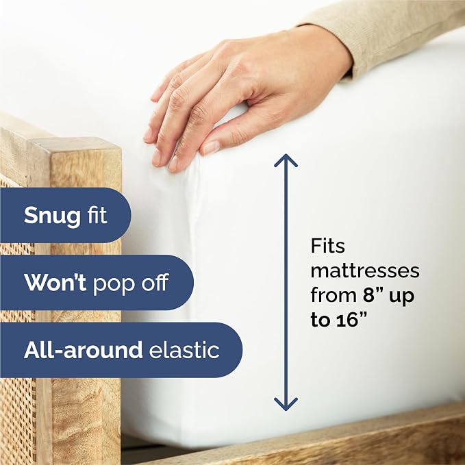 Split King 7 Piece Sheet Set - Comfy Breathable & Cooling - Ultra-Soft Hotel Luxury Bedding Set w/ 8-16 Inch Deep Pockets - 1 Flat & 2 Fitted Sheet & 4 Pillowcases - Wrinkle Free & Easy Care - White