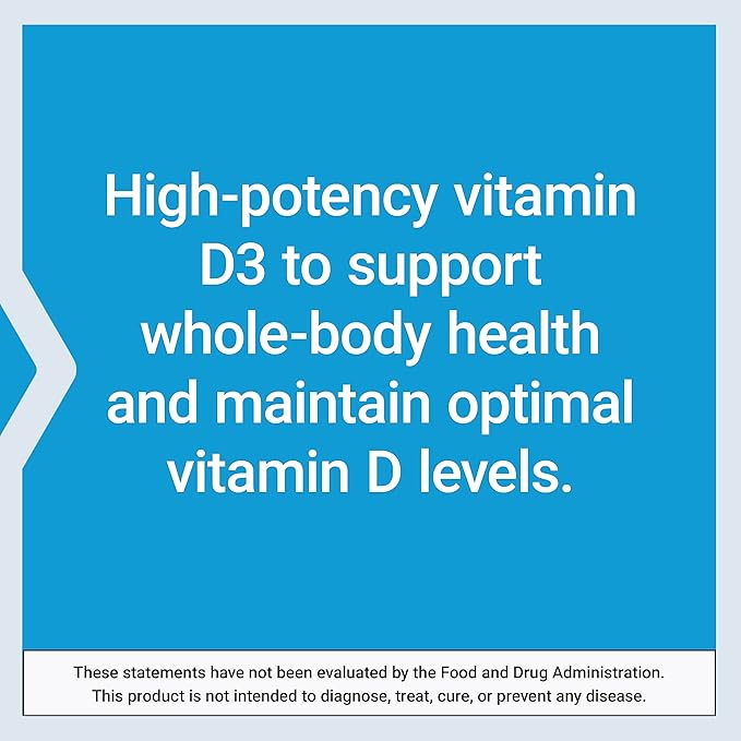 Life Extension Vitamine D3 175 mcg (7000 UI), soutien du système immunitaire, santé des os, performances cérébrales, sans gluten, sans OGM, une fois par jour, approvisionnement de deux mois, 60 gélules molles