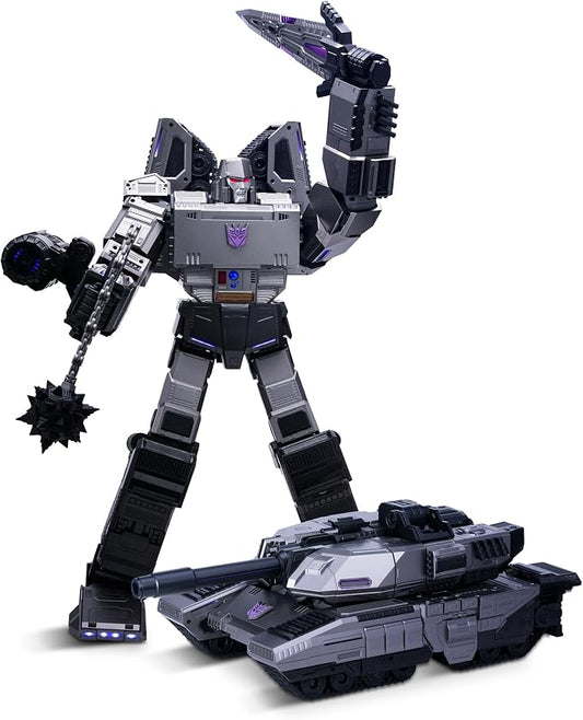 Robosen Megatron Auto-Converting Transformers Robot, G1 Series, Gray, Premium Action Figure, Interactive Toy for Ages 12+