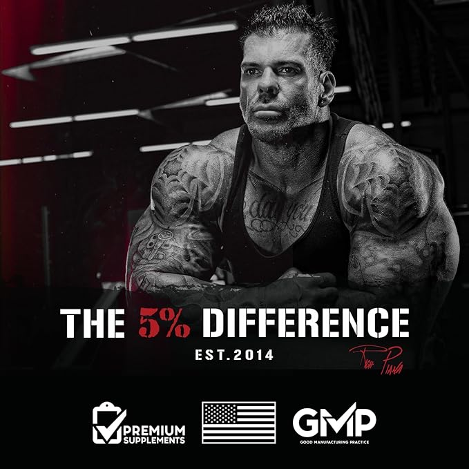 5% Nutrition Rich Piana AllDayYouMay BCAA Powder Premium Intra & Post Workout Amino Acids, Hydration, Endurance, Muscle Recovery, Joint & Liver (Lemon Lime)