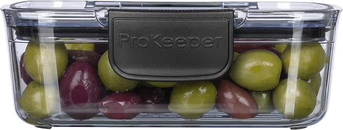 Progressive Prokeeper + Deli Storage Set: Air-Tight Silicone Sealed Containers w Grooved Bottom, Dry Erase Lid, BPA-Free, Stackable, Keeps Meats & Cheeses Fresh Longer, PKS-705C Mini Deli 0.69L