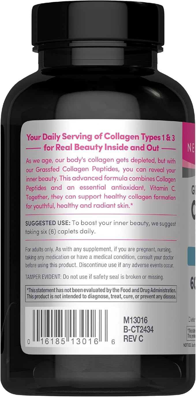 NeoCell Collagen Peptides Pills | 360 Caplets | with Vitamin C | Supplement for Women and Men