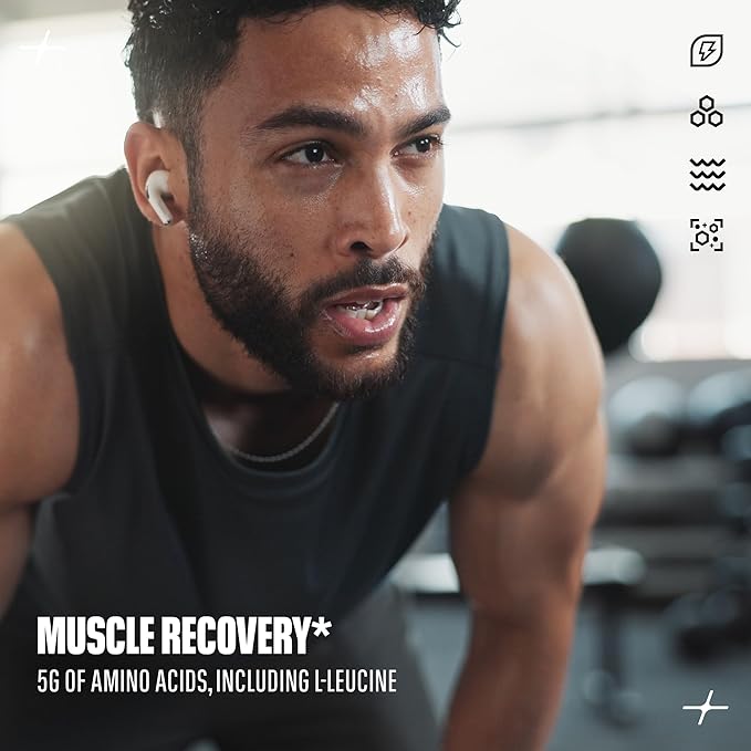 C4 Energy + Aminos Powder, 5g BCAAs & EAAs for Muscle Recovery, 3 Electrolytes for Hydration, 100mg Natural Caffeine, Pre Workout, Zero Sugar, 30 Servings, Fruit Punch