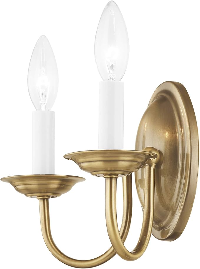 Livex Lighting 4152-91 Home Basics 2 Light Brushed Nickel Wall Sconce