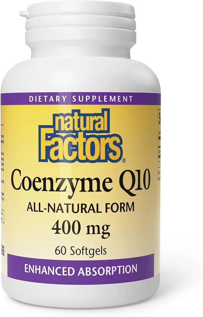 Natural Factors Coenzyme Q10 400mg Softgels, 60-Count