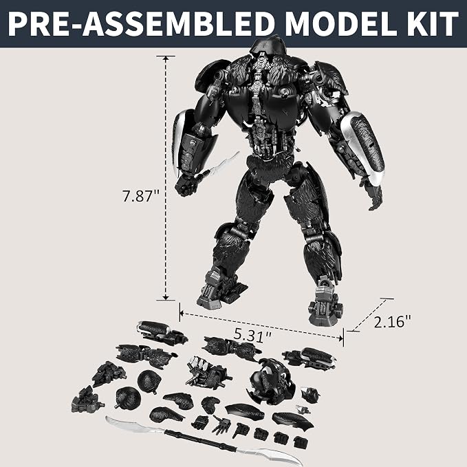 YOLOPARK Transformers Toys Optimus Primal Rise of The Beast Action Figure,Highly Articulated 7.87 Inch Transformer Toys for 8+ Year Old Boys and Girls,Adults,No Converting