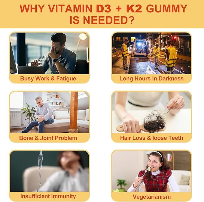 NEVISS Vitamin D3 5000IU + K2 (MK-7) 120mcg, Sugar-Free Vegan Iron Gummies Supplement with Vitamin C, B12, Folate & Turmeric - Energy & Immune Health