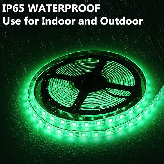 Pontoon LED Strip Lights, 12V 5M/16.4FT Waterproof Marine LED Lights Boat Interior Light, Boat Deck Light for Night Fishing, Ideal for Pontoon and Fishing Boat, Extension Cable Included (Green)