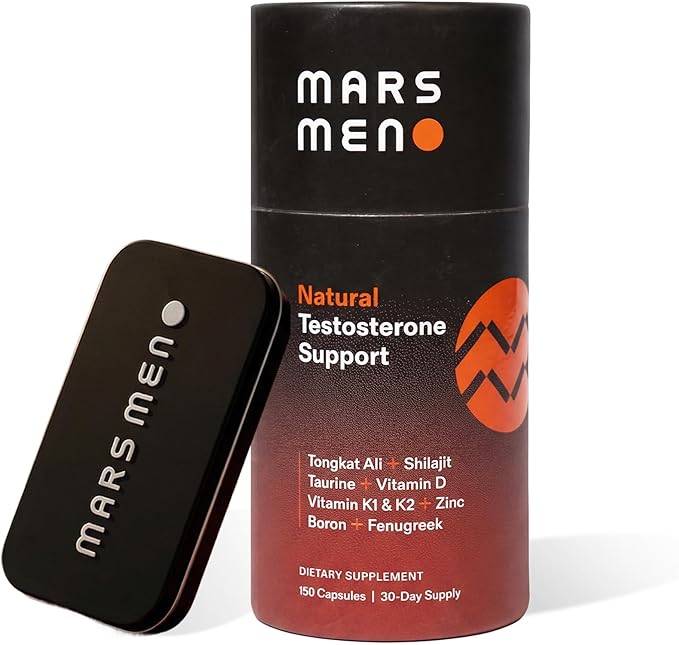 Testosterone Booster for Men - Natural Supplement Premium Tongkat Ali, Fenugreek, Shilajit & Boron - Male Support - Libido, Energy & Muscle Growth Support - 30 Servings (Tub)