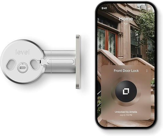 Level Bolt Smart Deadbolt - Make Your Lock Smart Without Changing Keys or Hardware - Matter-Over-Thread - Keyless & Remote Access via Apple, Alexa, Google Home, SmartThings