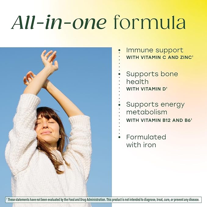 MegaFood Womens Multivitamin One Daily - Multivitamin for Women - Vitamin C, Vitamin D, Iron & B Vitamins - Bone, Energy Metabolism & Immune Support - Vegetarian, GlutenFree - 30 Tablets, 30 Servings