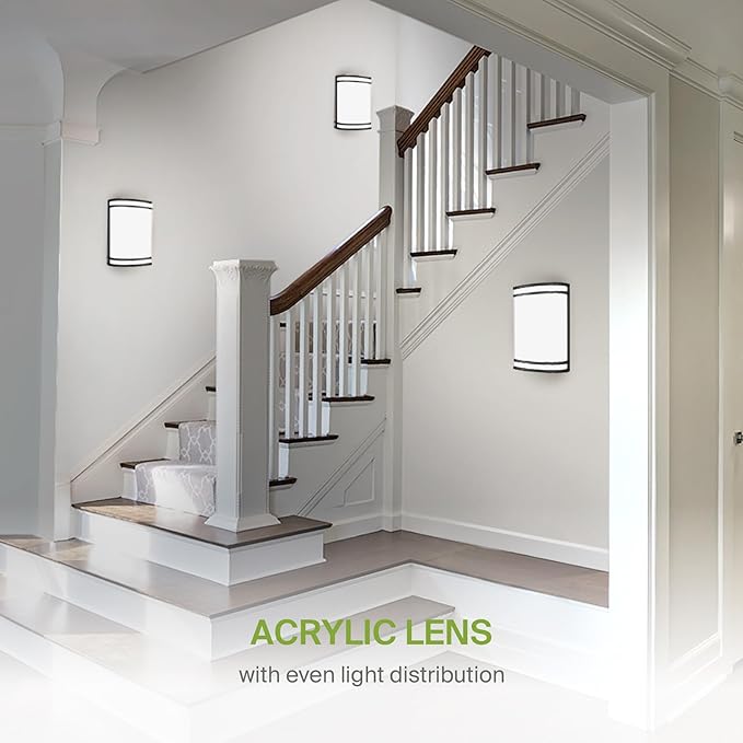 ASD Indoor LED Wall Sconce Lights - 10 Inch 15W Black Modern LED Wall Sconces Hardwired - ETL Dimmable 3000K 4000K 5000K Adjustable Sconce Light Fixture for Bedroom, Hallway