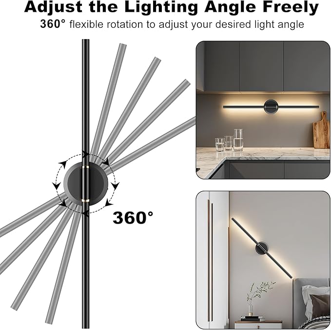 Battery Operated Wall Sconces Set of 2, Dimmable 8000mAh Rechargeable Wall Lights, LED Wall Lamp with Remote Control