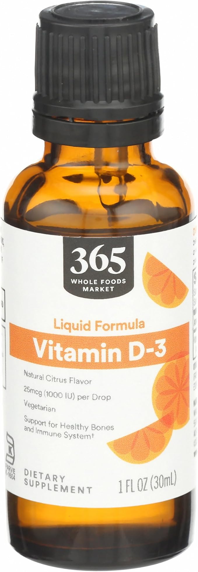 365 by Whole Foods Market, Vitamine D-3 liquide saveur d'agrumes 1000UI, 1 OZ