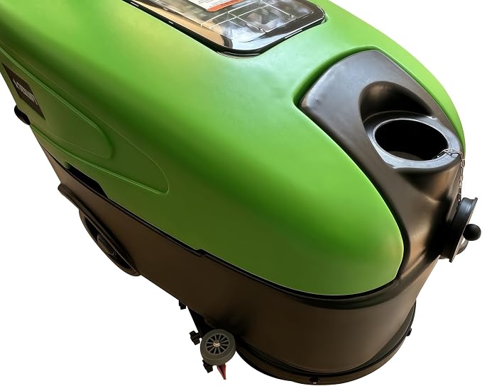 Walk-Behind Commercial Floor Scrubber Machine, 16″ Cleaning Width, 24V Battery Powered Scrubber Dryer with 7 Gal Tank for Retail, Office & Facility Floor Cleaning (US-TX-SB17)
