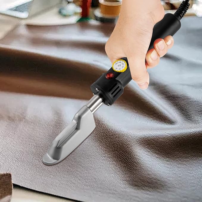 120W 110V Portable Mini Irons Electric Mini Iron for Leather Crafts, 122-662°F Temp Adjustable, Small Iron for Leather Clothes Quilting Shoes Bags Fabrics Purses
