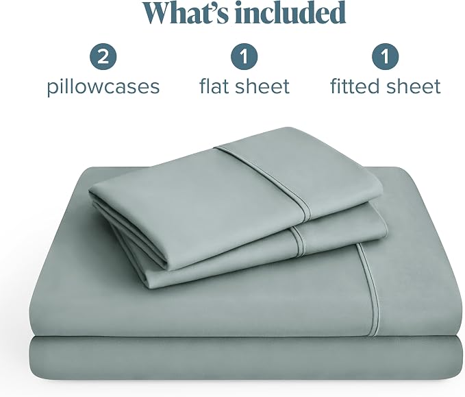 Bare Home King Sheet Set - 1800 Ultra-Soft Microfiber King Bed Sheets - Double Brushed - Deep Pockets - Easy Fit - 4 Piece Set - Bedding Sheets & Pillowcases (King, Sea Spray)