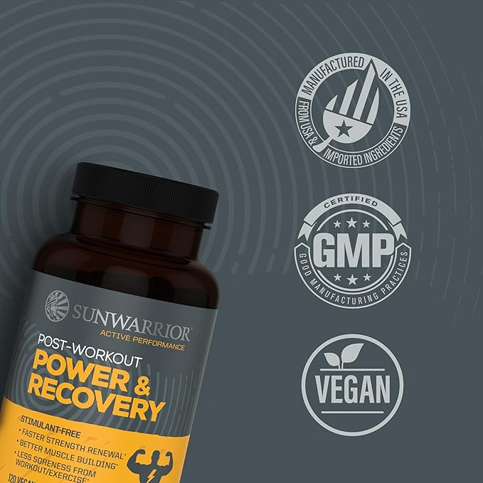 SUNWARRIOR Active Post Workout Power & Recovery Caps, 120 CT