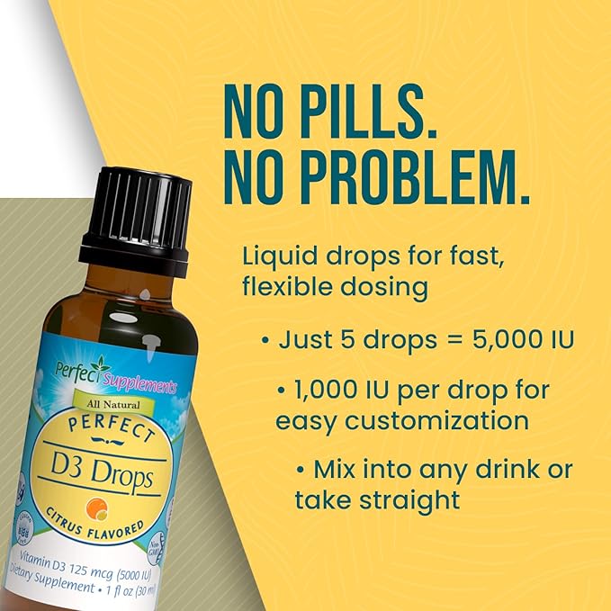 Perfect Supplements Vitamin D3 Drops - 1 fl oz