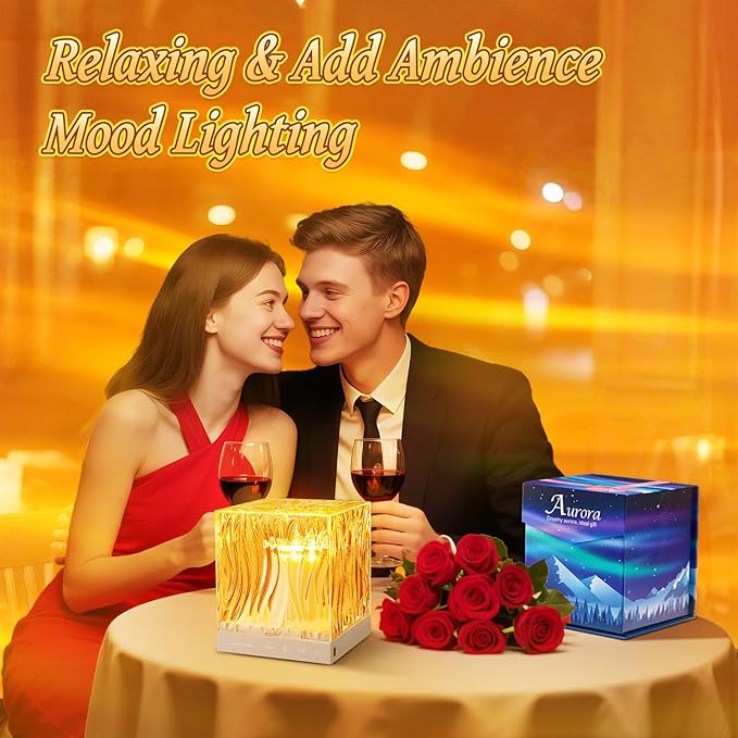 Northern Lights Projector Aurora Light Projector, 18-Color Sunset Lamp Cool Stuff for Teen Girls Game Room Decor for Teen Girls, Mood Lighting Galaxy Projector for Bedroom Decorations, Boy Girl Gifts