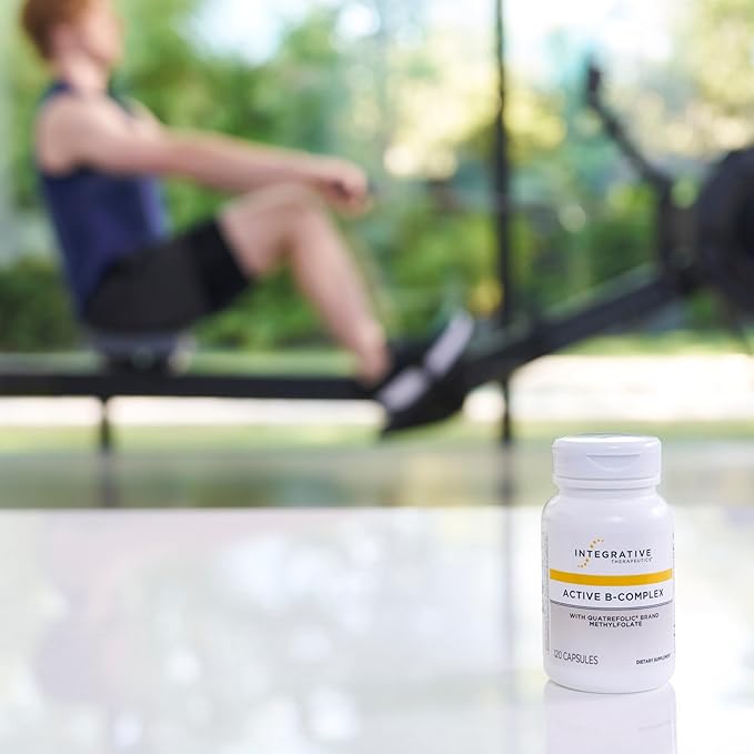 Integrative Therapeutics Active B-Complex - avec Choline et Méthylfolate - Soutien de l'énergie cellulaire, de la fonction immunitaire et de la santé cardiaque avec les vitamines B2, B6 et B12* - Sans gluten - 120 capsules (60 portions)
