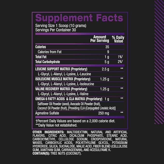 BPI Sports Best BCAA Powder - Muscle Recovery Support - Branched Chain Amino Acids | Building Blocks of Protein and Muscle - Post Workout Recovery - Hydration - Grape