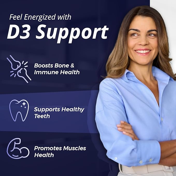 WOW Supplements Vitamine D3 5000 UI Gélules, 125 mcg - Supplément Vitamine D3 5000UI pour des os solides et un soutien immunitaire - Sans OGM, Sans gluten Vitamine D 5000 UI - VIT D3 5000 UI Gélules - 120 Gélules