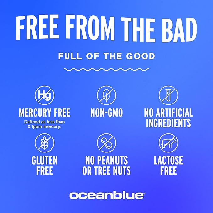 Oceanblue Professional Omega-3 2100 with Vitamin K2 and Vitamin D3-60 Count 2 Pack- Triple Strength Burpless Fish Oil Supplement with EPA, DHA & DPA - Wild Caught - Orange Flavor, 60 Servings