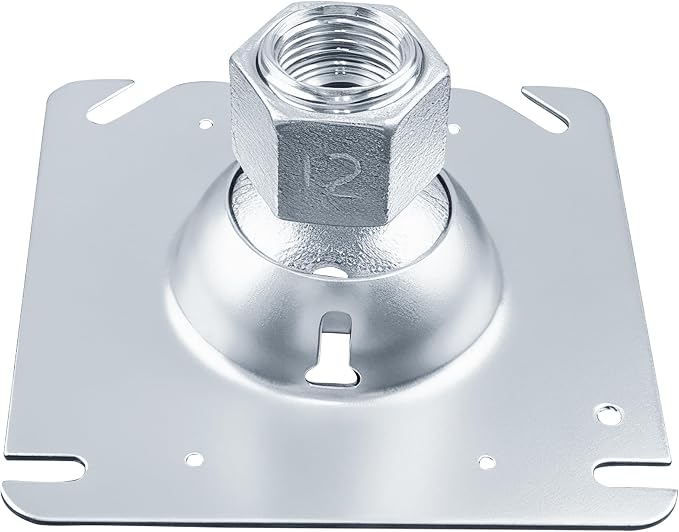 SIHAI 4-Inch Square Swivel Pendant Fixture Hanger Cover, Heavy Duty for Mounting Security Cameras, Lights, Exit Signs on Flat/Sloped Ceilings, 1/2" & 3/4" Conduit (1 Pack)