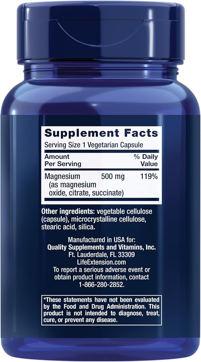 Life Extension 脳・心臓の健康維持用葉酸＆マグネシウム サプリメントセット、100錠と100カプセル