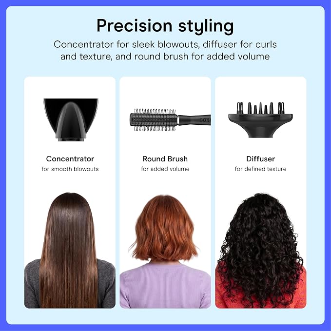 Conair Salon Hair Dryer | 1875-Watt AC Motor Fast Drying Salon Dryer, Reduces Frizz with Ionic Technology, Burgundy with Bonus Brush, 279BRL