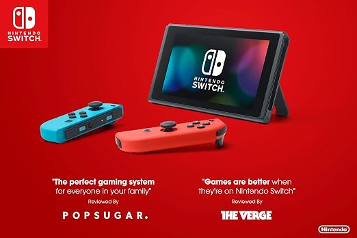Nintendo Switch – Neon Red and Neon Blue Joy-Con (Renewed)