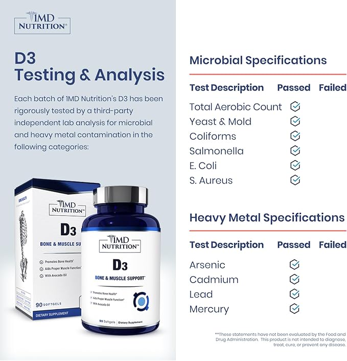 1MD Nutrition Vitamin D3 5000 IU Softgels | Bone Health, Muscle Function, & Immune Support | Wheat Free and Non-GMO with Olive Oil | 2-Month Supply