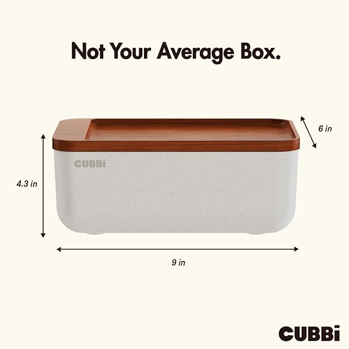 Cubbi - Airtight Box with Tray - Silicone Seals - 100% Air-Tight Storage Box with Accessories – White