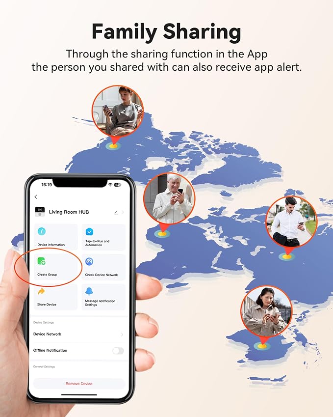 PILSAMAS WiFi Caregiver Pager with 1 Wireless Call Button & 1 Wristband | App Alerts With No Monthly Fee, Caller ID Display, IP65 Waterproof, Ideal For Elderly Home Care