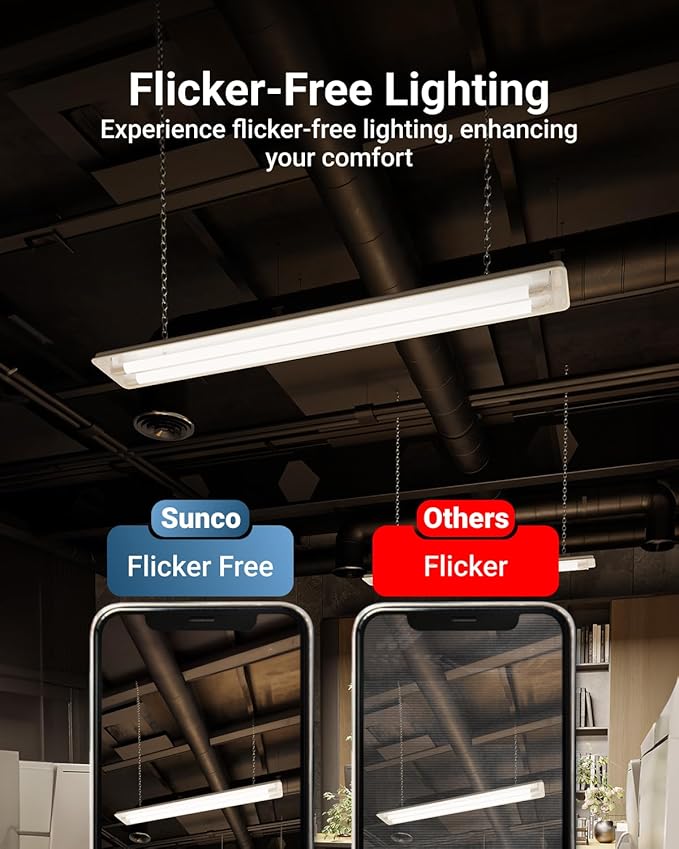 Sunco 50 Pack T8 LED Bulbs 4 Foot, Tube Light Bulbs Ballast Bypass, 48 Inch Fluorescent Replacement, 2200 LM, 18W, 6000K Daylight Deluxe, Single Ended Power, Type B, Frosted Lens UL