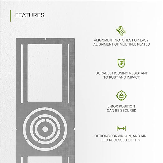 ASD 48 Pack New Construction Mounting Plate Round Hole - 3/4/6 Inch Flat Galvanized Steel Wafer Light Rough in Plate, Universal Light Fixture Mounting Bracket for LED Recessed Lighting