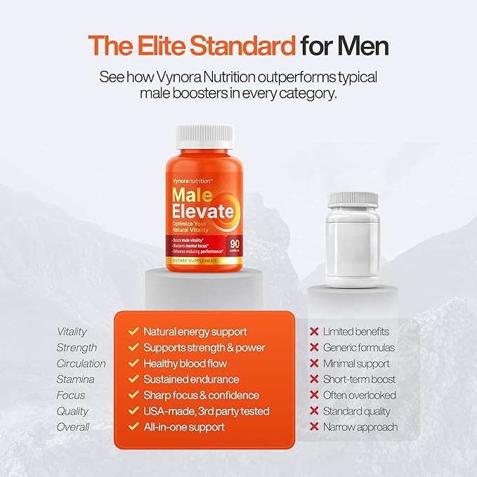 Testosterone Booster Supplement - Male Enhancing Performance Pills for Men - Fast Acting Blood Flow, Size Enlargement, Enhanced Drive, Vigor, Strength, Endurance, Muscle Growth - 90 Capsules