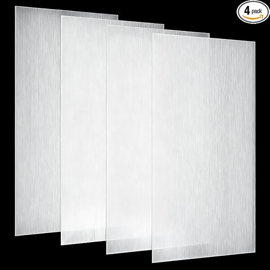 Pushglossy 4 Pack 23.75" x 47.75" x 0.2" Fluorescent Light Covers Classroom Office Diffuser Panels for 2x4ft Drop Ceiling Light Fixture Polycarbonate Replacement Cover for Hospital Home (Clear)