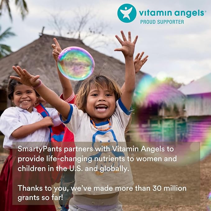 Gummies multivitaminées pour femmes SmartyPants : Huile de poisson Oméga 3 (EPA/DHA), Méthylfolate, CoQ10, Vitamine D3, C, Vitamine B12, B6, A, K & Zinc, Inositol, Sans gluten, (Pour 30 jours), 180 gommes (Lot de 2)