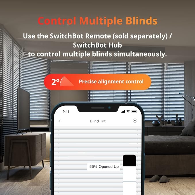 SwitchBot Smart Electric Motorized Blinds Kit - 3Pack with 2.4G WiFil with Remote, Solar Powered, Compatible with Alexa, Google Home and Siri, Light Sensing Control, Unlimited Group Control