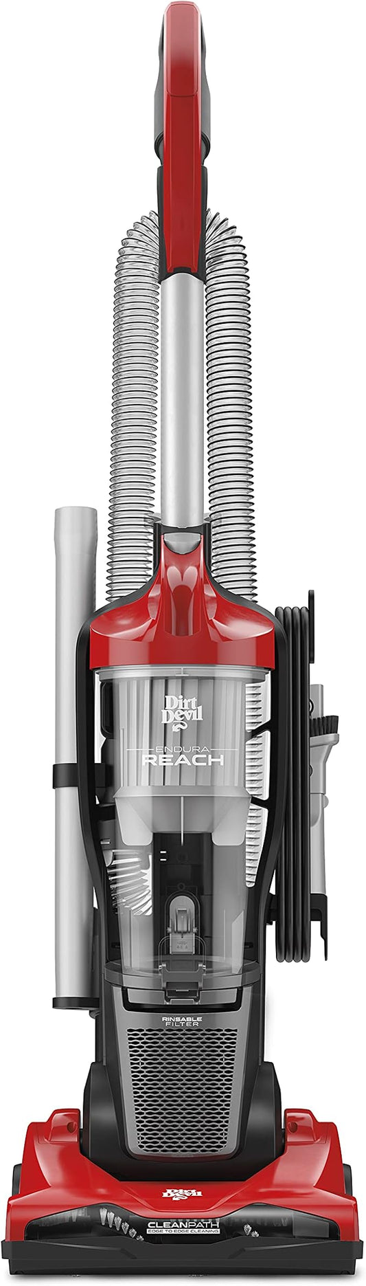 Dirt Devil Endura Reach Upright Bagless Vacuum Cleaner for Carpet and Hard Floor, Powerful, Lightweight, Corded Vacuum Cleaners for Home Use
