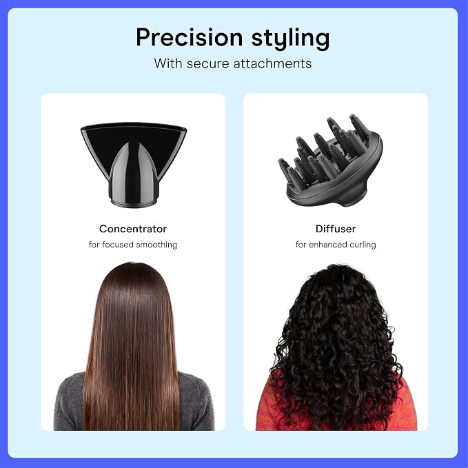 Conair InfinitiPRO AC Motor Pro Hair Dryer | Professional Ionic Ceramic Blow Dryer for Faster, Frizz-Free Drying on All Hair Types, Black, 650AMZL