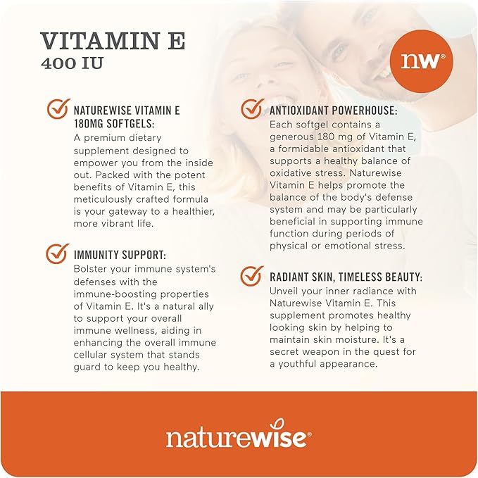 NatureWise Vitamin D3 5000IU (125mg) 360 Count + Vitamin E 400 IU (180mg DL-Alpha) 120 Count - Bundle for Immune, Bone, Heart Health Support - Gluten Free, Non-GMO, Halal Gelatin