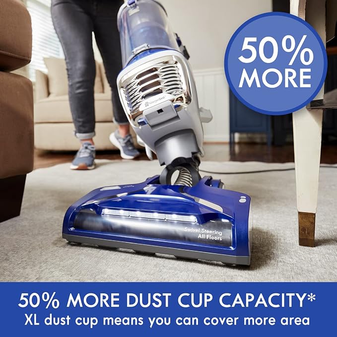 Kenmore DU5080 Bagless Upright Vacuum Lift Cleaner 2-Motor Power Suction with HEPA Filter, 3-in-1 Combination Tool, Pet Handi-Mate for Carpet, Hard Floor, 2 Liters, Navy
