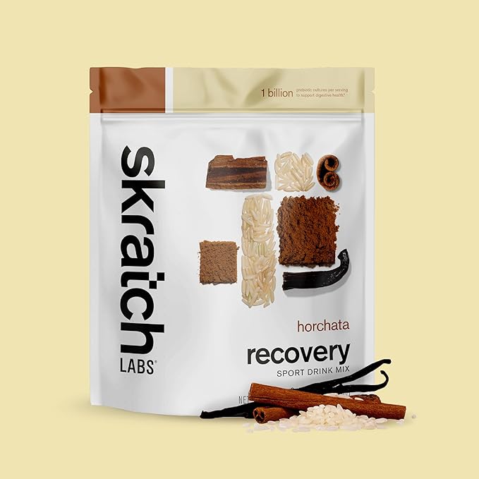 Skratch Labs Recovery Sport Drink Mix – Horchata | 4:1 Carb‑to‑Protein Post‑Workout Formula for Fast Recovery | Complete Milk Protein, Electrolytes & Probiotics | 24 Servings