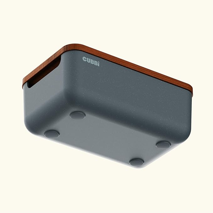 Cubbi - Airtight Box with Tray - Silicone Seals - 100% Air-Tight Storage Box with Accessories – Grey