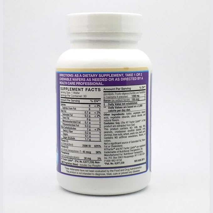 Nutritional Therapeutics D3/K2 with NT Factor、バニラ、30ウエハース