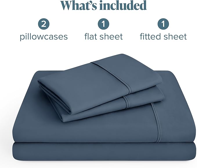 Bare Home King Sheet Set - 1800 Ultra-Soft Microfiber King Bed Sheets - Double Brushed - Deep Pockets - Easy Fit - 4 Piece Set - Bedding Sheets & Pillowcases (King, Bering Sea)